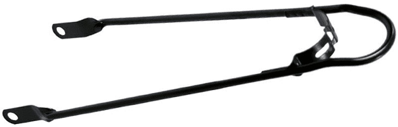 bicycle mudguard rod 26" matt black, with bumper