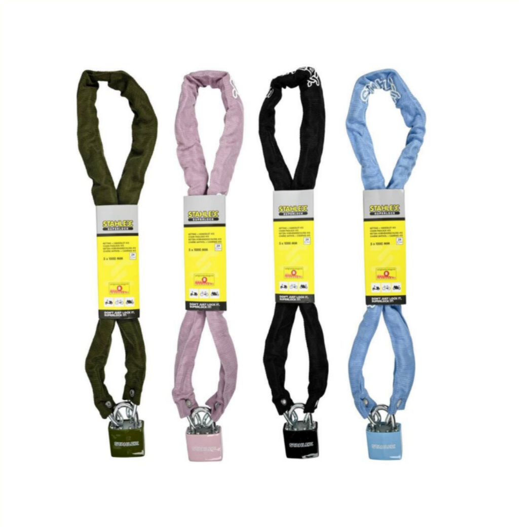Chain with padlock 5x1000 assorted color
