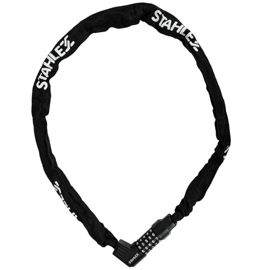 Stahlex Chain Lock 649 black, 6x1200 mm, numerical code lock
