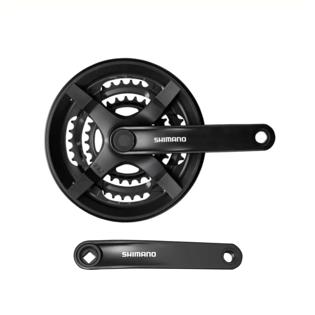 Shimano Kurbelgarnitur FC-TY301, 6/7/8-fach, 48/38/28T