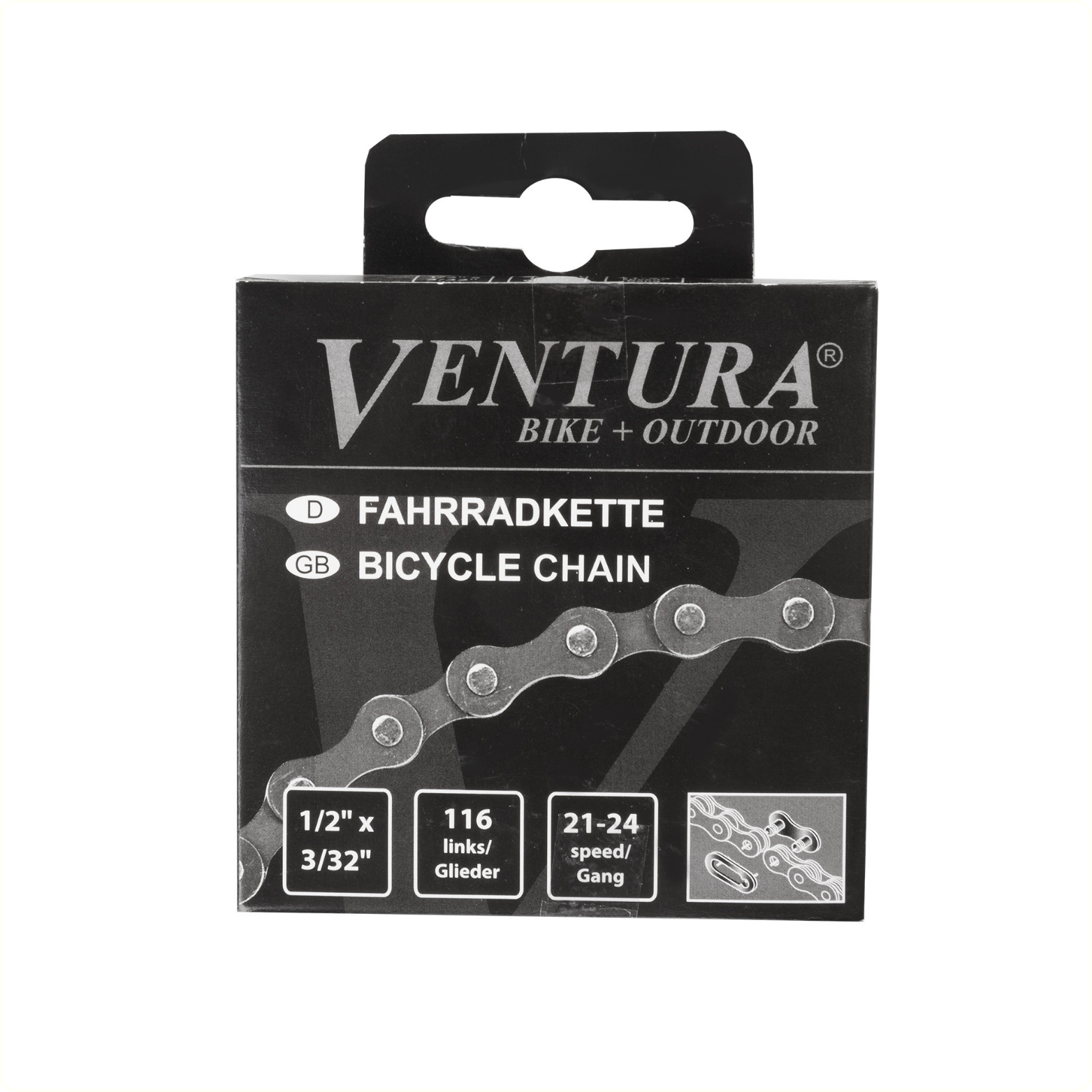 Ventura Chain 8 speed, 1/2x3/32 116L gray/brown