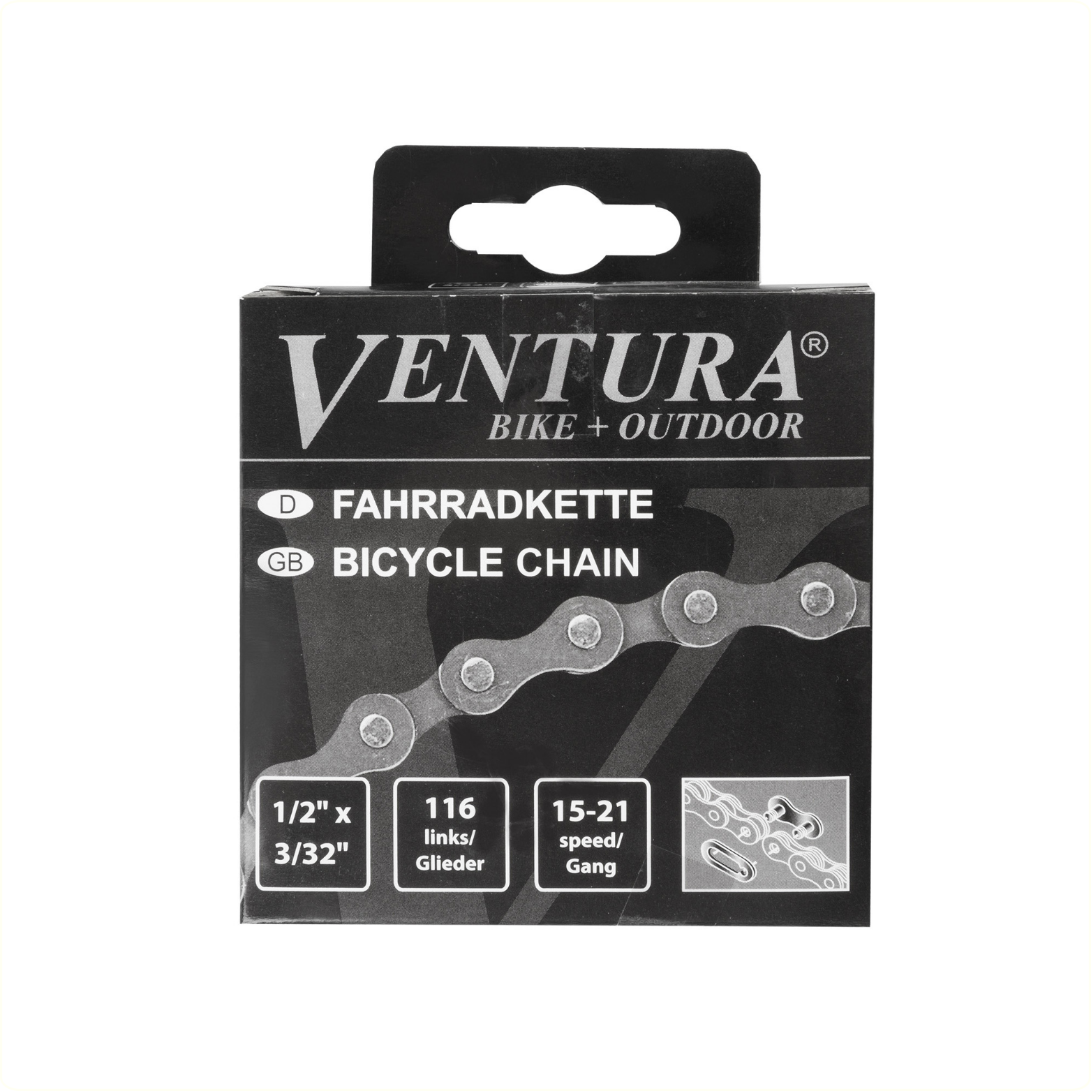 Ventura Chain 6/7 speed, 1/2x3/32 116L black/brown