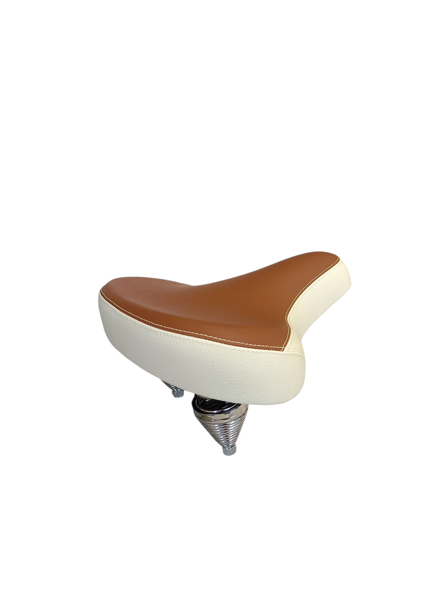 Saddle NP12-07 Brown/white. with spring and saddle strap