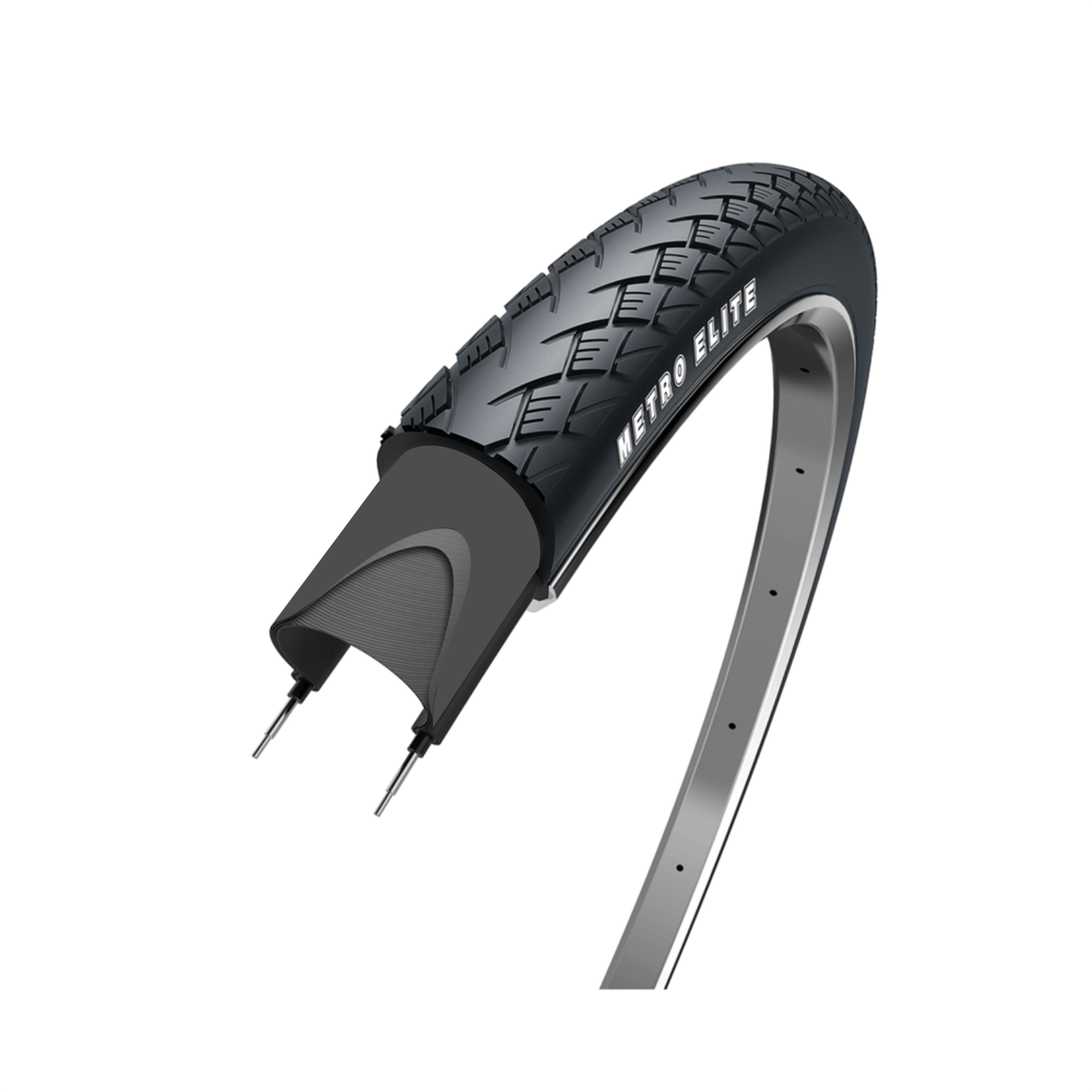 WOLFF Metro Elite, black with reflection,: 28x1.60, ETRTO 42-622