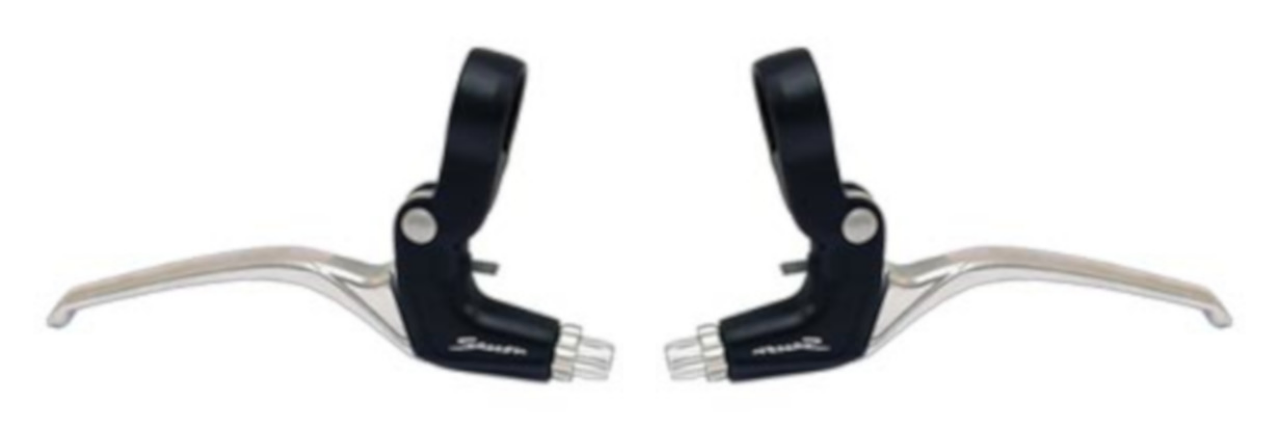 Saccon brake lever set, aluminum. black/silver