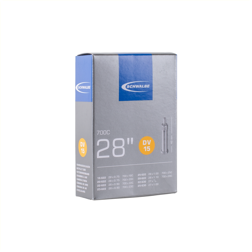 Schwalbe inner tube 28x3/4-1.10, 700x18-28C ETRTO 18/28-622/630, Dunlop Blitz/Holland DV15 40mm