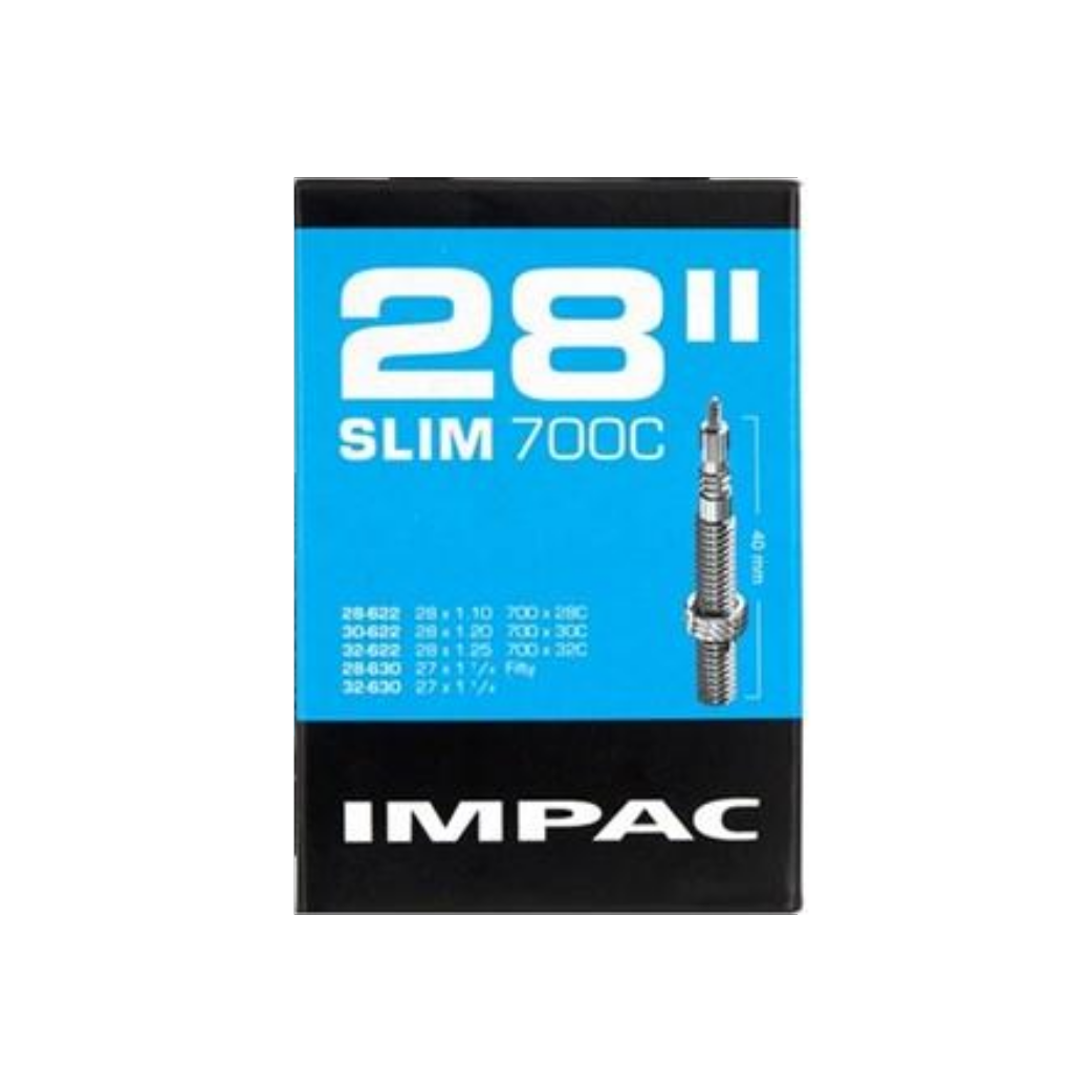 Impac Inner Tube (by Schwalbe) SV28 Slim, 28x1 5/8x1 1/8, 28x1 1/4, ETRTO 28/32-622/630, Valve: French