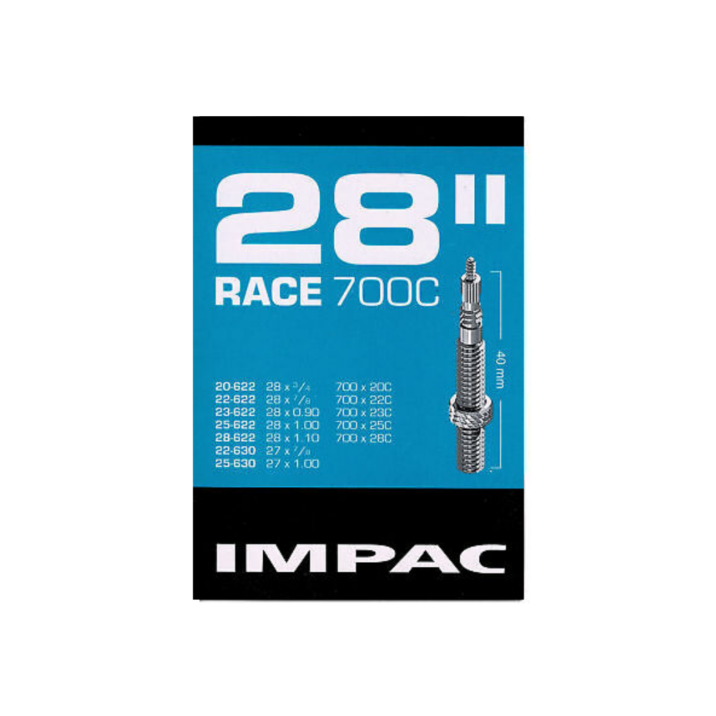 Impac Inner Tube (by Schwalbe) SV28 Race, 28x1 ETRTO 20/28-622/630, Valve: French 40mm