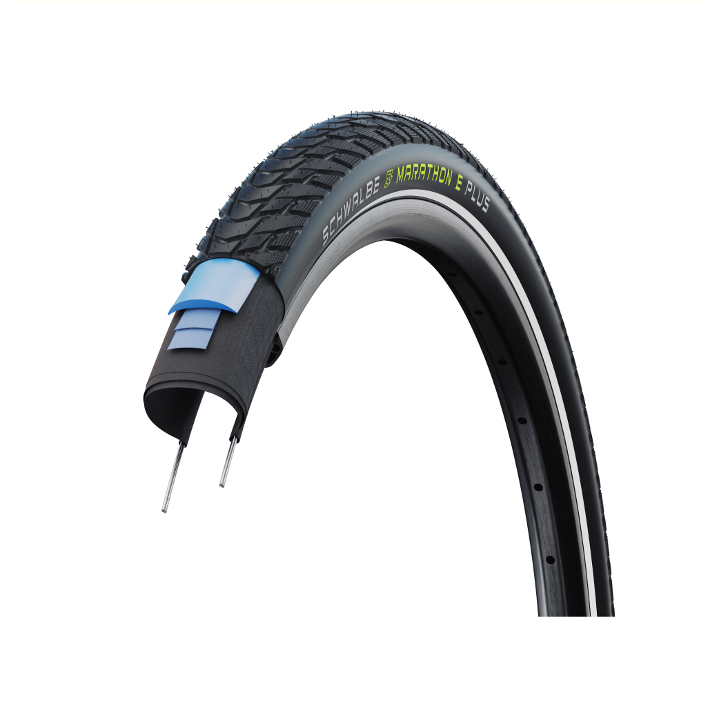 Schwalbe Marathon E-Plus  (K-guard 5mm anti-puncture), Black with reflection, 28x1.40 ETRTO 37-622