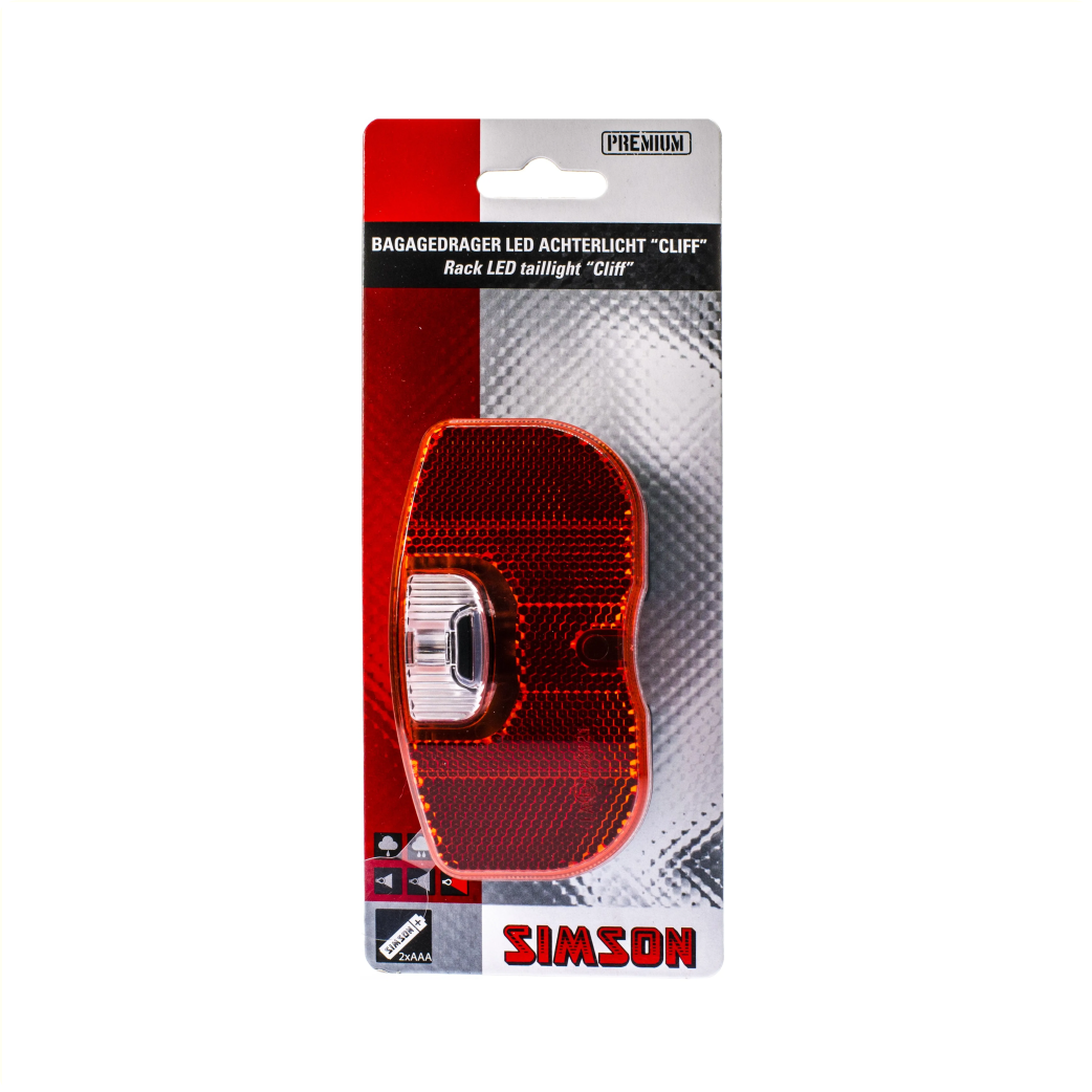Simson Battery Luggage carrier rear light ''Cliff'' 1 LED on/off