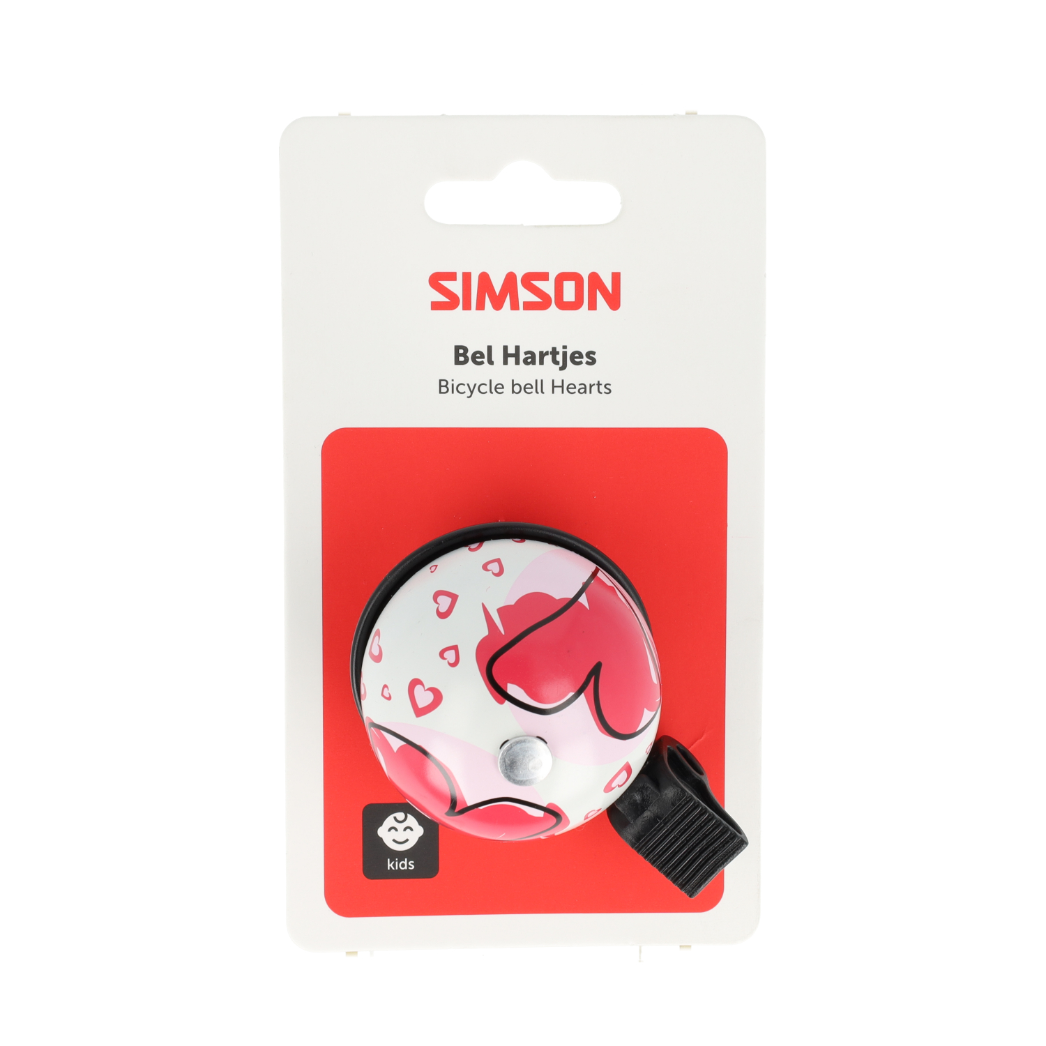 Simson Bell Hearts Pink/White