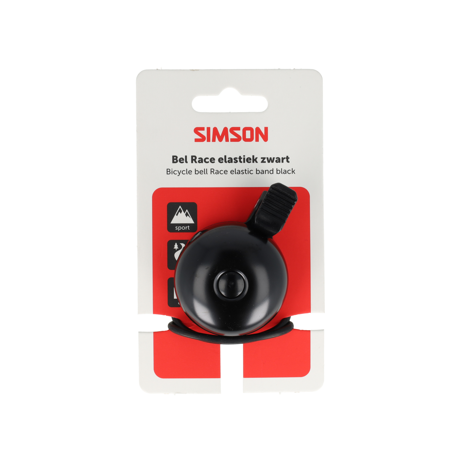 Simson Bel Race, rubber elastic attachment, black