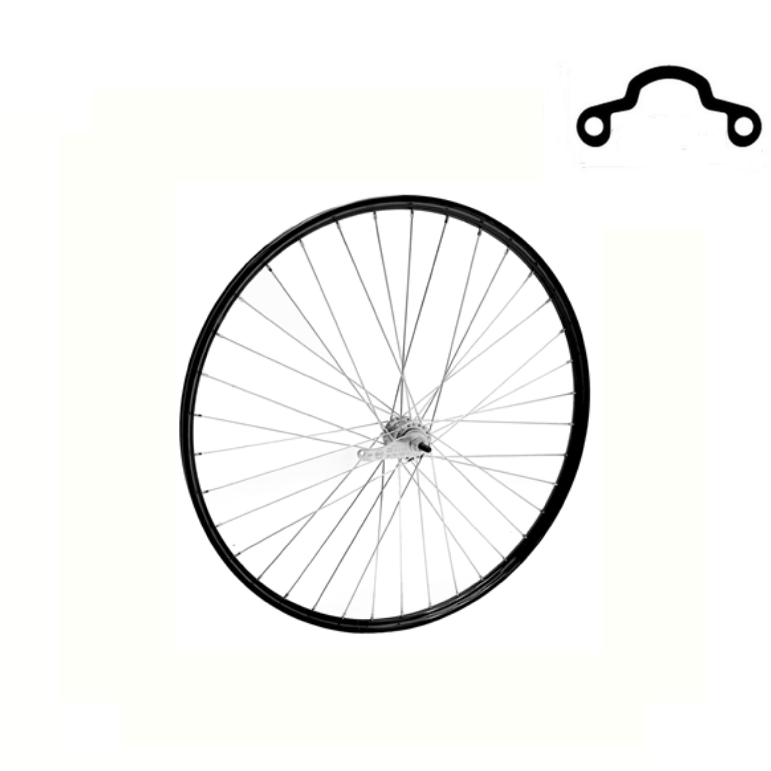 Rear wheel 28x1 1/2 black, KT brake hub, spoke 13, Westwood profile steel rim