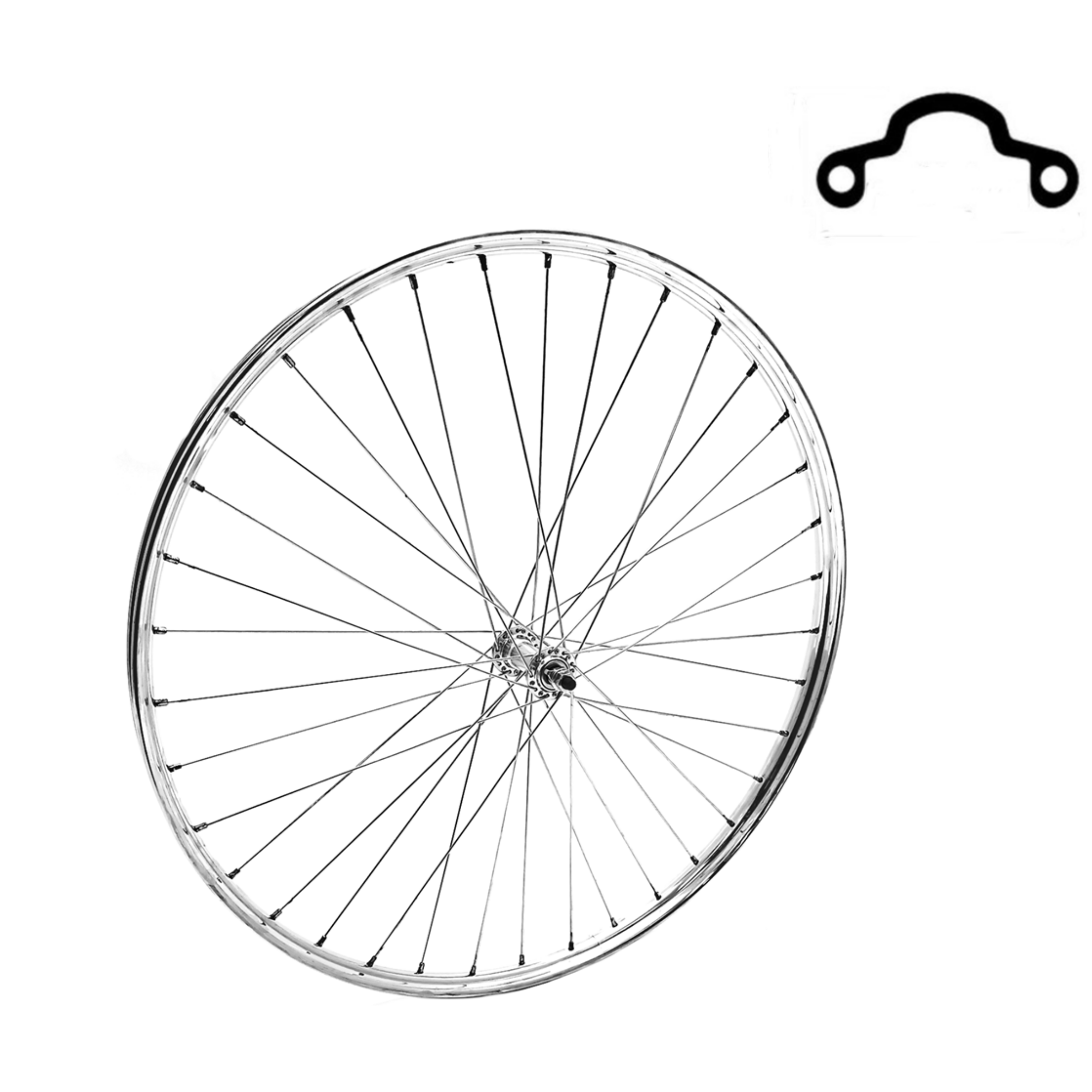 Front wheel 28x1 1/2 Aluminum Westwood profile high polished, aluminum front hub, spoke 13